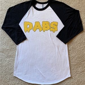 Live 420 Black and White Stoner Baseball Raglan Dabs Tshirt